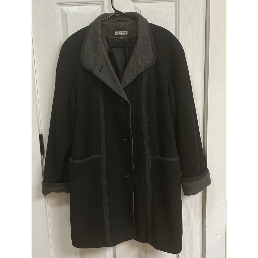 VTG - Canvas Gallery Company Overcoat Jacket Wool-Blend Women XL EUC Super Warm